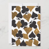 Invitation Parties scintillant d'or Las Vegas Elopement Annon (Dos)