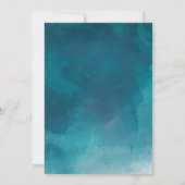 Invitation Parties scintillant d'or Lune Bleu Espace Vert Aqi (Dos)