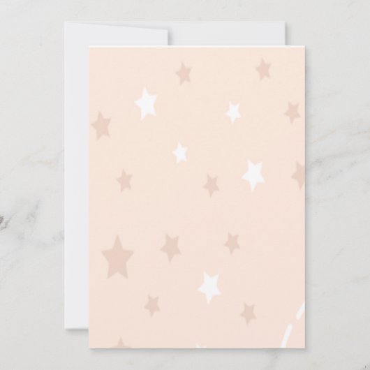 Invitation Parties scintillant d'or magique Unicorne, Étoiles (Dos)