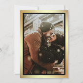 Invitation Parties scintillant d'or Marbre noir Mariage photo (Dos)