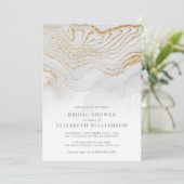 Invitation Parties scintillant d'or Marbre nuptiale douche In (Debout devant)