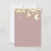 Invitation Parties scintillant d'or  mariée Sweet 16e Rose (Dos)