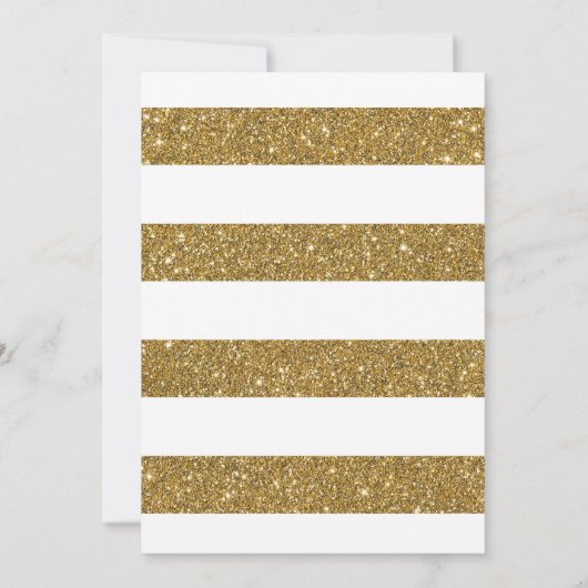 Invitation Parties scintillant d'or Marine Black Stripe Douch (Dos)