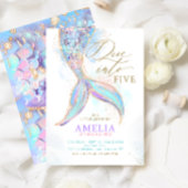 Invitation Parties scintillant d'or Mermaid Tail Plonger dans
