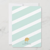 Invitation Parties scintillant d'or Mint Faux Eléphant Invita (Dos)