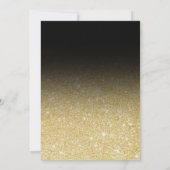 Invitation Parties scintillant d'or moderne noir ombre photo  (Dos)