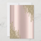 Invitation Parties scintillant d'or moderne  Rose Gold 18e an (Dos)