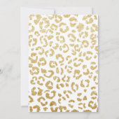 Invitation parties scintillant d'or motif léopard moderne fab (Dos)