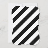 Invitation Parties scintillant d'or noir et blanc en bande d' (Dos)