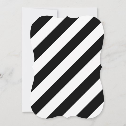 Invitation Parties scintillant d'or noir et blanc en bande d' (Dos)