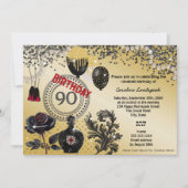 Invitation Parties scintillant d'or noir et talons hauts 90e  (Devant)