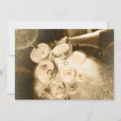 Invitation Parties scintillant d'or photo Brunch & Bubbly écr (Dos)