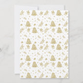 Invitation Parties scintillant d'or photo manuscrite Joyeux N (Dos)