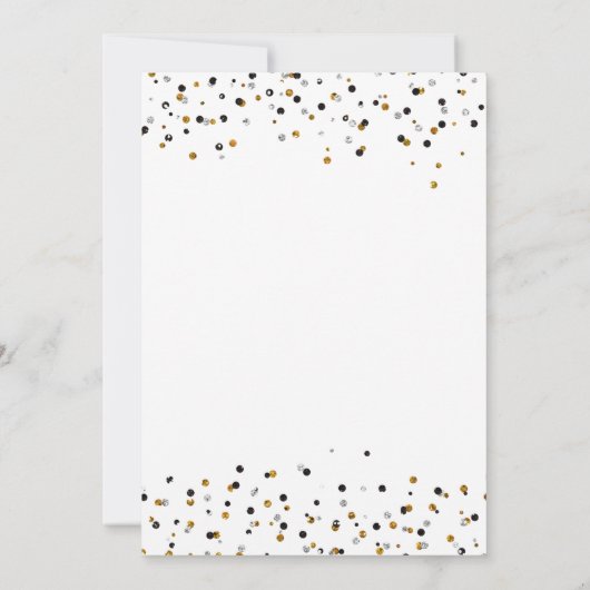 Invitation Parties scintillant d'or Polka Dot Graduation Part (Dos)
