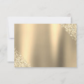 Invitation Parties scintillant d'or Quinceanera RSVP (Dos)