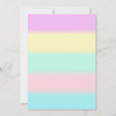 Invitation Parties scintillant d'or Rainbow Unicorn Invitatio (Dos)