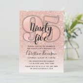 Invitation Parties scintillant d'or rose 95e anniversaire Inv (Debout devant)