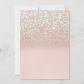 Invitation Parties scintillant d'or rose Bokeh Ombre, Tiara 2 (Dos)