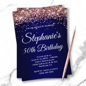 Invitation Parties scintillant d'or Rose brillant Gradient ma