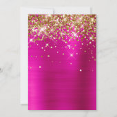 Invitation Parties scintillant d'or rose chaud ballon à huile (Dos)