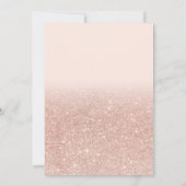 Invitation Parties scintillant d'or rose chic ombre rose nupt (Dos)