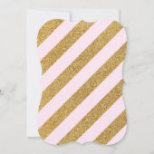 Invitation Parties scintillant d'or rose étincelle Cinquième  (Dos)