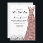 Invitation Parties scintillant d'or rose femmes 30e fête d'an<br><div class="desc">Rose Parties scintillant d'or femmes 30e anniversaire Fête Invitation Voir les articles correspondants dans niche et magasin de nid</div>