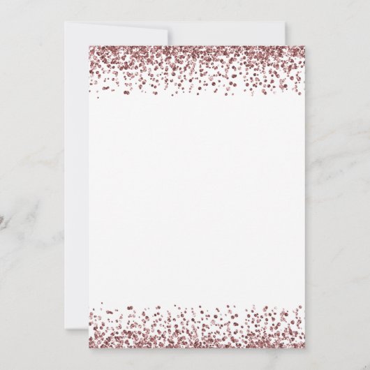 Invitation Parties scintillant d'or rose fête d'anniversaire (Dos)