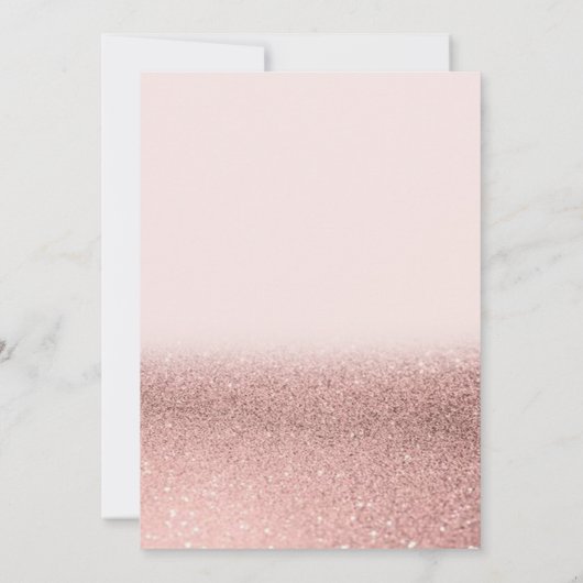 Invitation Parties scintillant d'or rose Floral Tea Cup Retra (Dos)