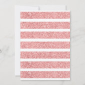 Invitation Parties scintillant d'or rose "Hello Quarty" fête (Dos)