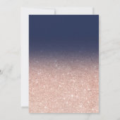 Invitation parties scintillant d'or rose marine bleu ombre 30 (Dos)