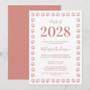 Invitation Parties scintillant d'or Rose moderne Empreintes d