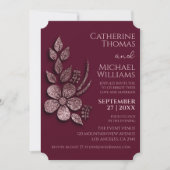 Invitation Parties scintillant d'or Rose moderne et élégant F (Devant)