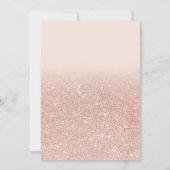 Invitation Parties scintillant d'or rose moderne ombre photo (Dos)