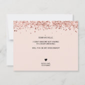 Invitation parties scintillant d'or rose moderne serez-vous m (Dos)
