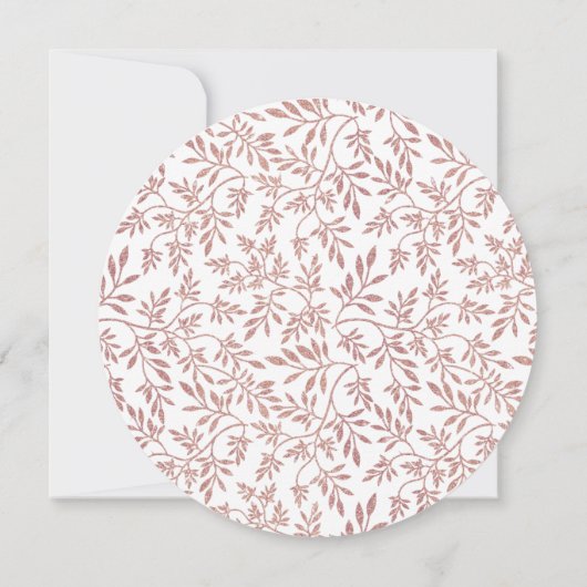 Invitation parties scintillant d'or rose motif mariage modern (Dos)