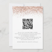 Invitation Parties scintillant d'or rose Nous faisons QR Mari (Dos)
