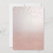 Invitation parties scintillant d'or rose ombre entreprise fêt (Dos)