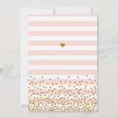 Invitation Parties scintillant d'or rose pâle Élégante fête d (Dos)
