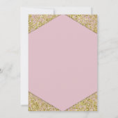 Invitation Parties scintillant d'or rose pâle Flakes Glam Swe (Dos)