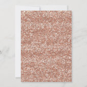 Invitation Parties scintillant d'or Rose personnalisé Brunch  (Dos)