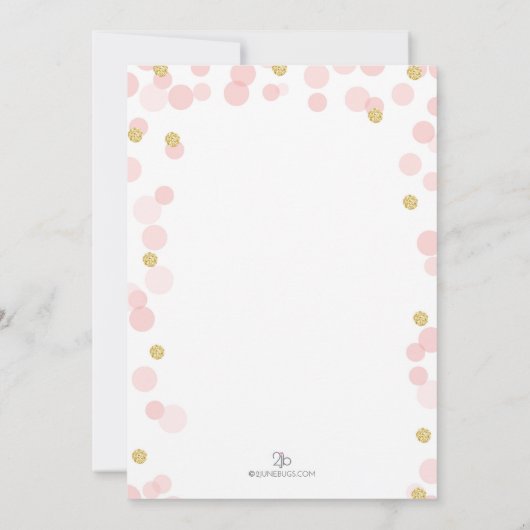 Invitation Parties scintillant d'or rose Princesse 1er annive (Dos)