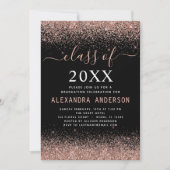 Invitation parties scintillant d'or rose rose rose 2022 (Devant)