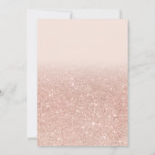 Invitation parties scintillant d'or rose scintille pink ombre (Dos)