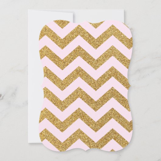 Invitation Parties scintillant d'or rose Sparkle Premier anni (Dos)