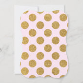 Invitation Parties scintillant d'or rose Sparkle Premier anni (Dos)