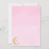 Invitation parties scintillant d'or rose sur le baby shower d (Dos)