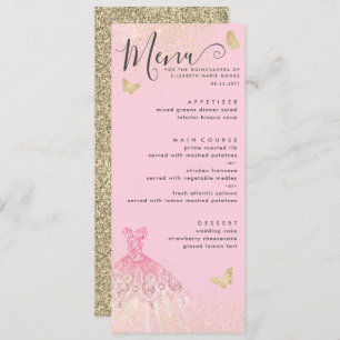 Invitation Parties scintillant d'or rose vif moderne Gown Qui