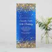 Invitation Parties scintillant d'or Royal Blue Foil 50e anniv (Debout devant)