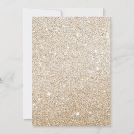 Invitation Parties scintillant d'or Script Sweet 16 Anniversa (Dos)